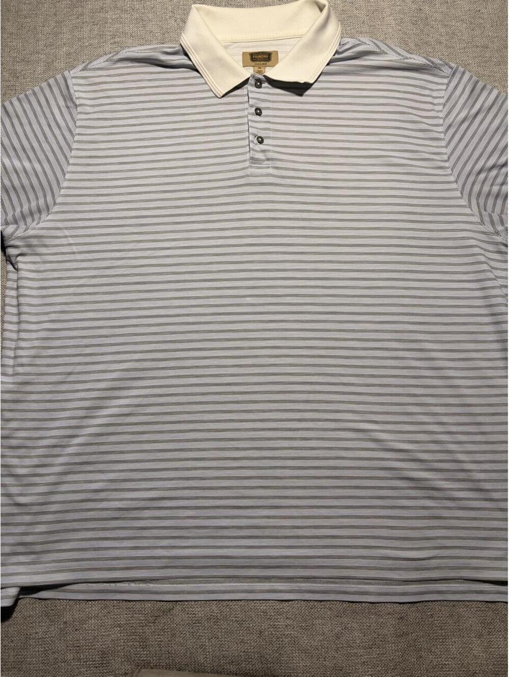 Foundry Golf Polo Grey Stripes - XXL - 0349